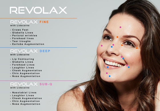 Revolax Hyaluronic एसिड त्वचीय भराव झुर्रियाँ होंठ वृद्धि