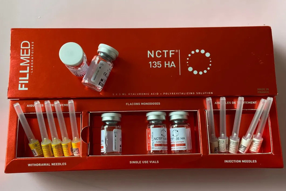 भरा हुआ Nctf 135ha मेसोथेरेपी इंजेक्शन योग्य त्वचा बूस्टर उम्र उलटने के लिए एनर्जीज़र फिलोर्गा एंटी-एजिंग रिमूव कर्कश