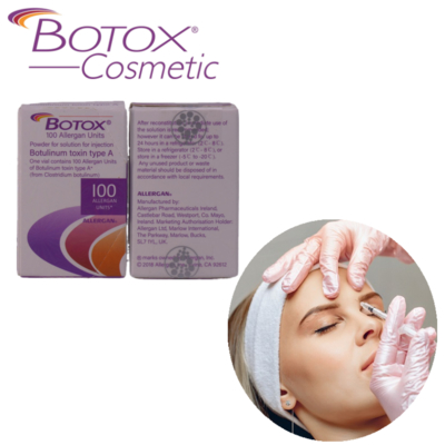 बोटॉक्स एलर्गेन 100IU Abbive Botox Clostridium Botulinum Toxin चेहरे की रेखाओं को हटाने के लिए